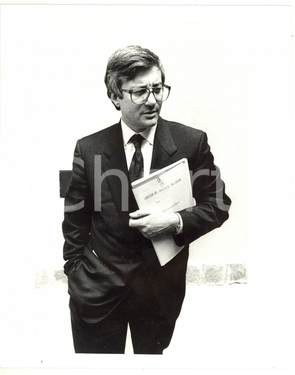 1985 ca ROMA Ritratto on. Alberto ROSSI *Foto VINTAGE 20x25 cm