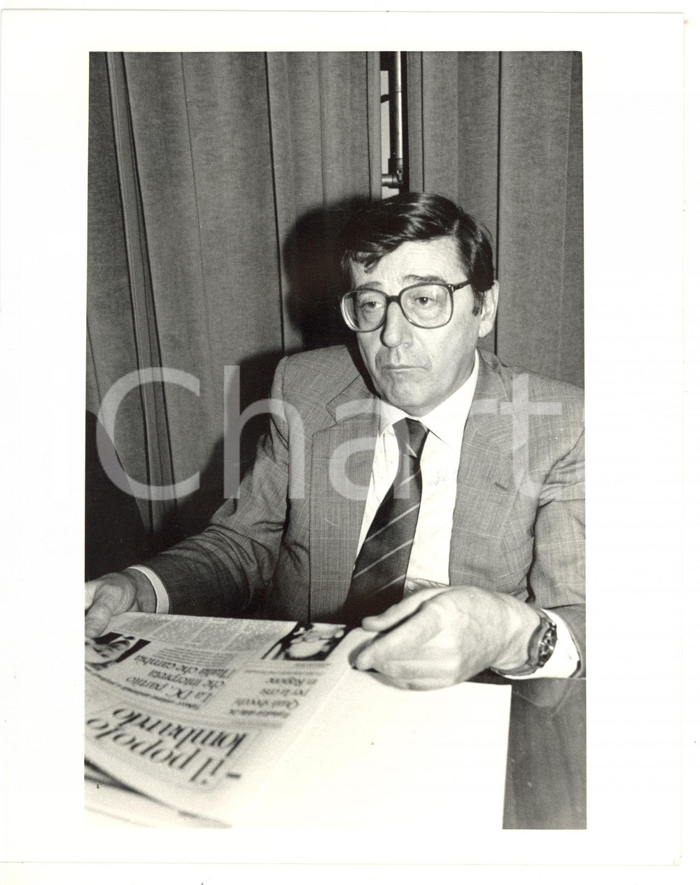 1985 ca POLITICA - DC Ritratto on. Vincenzo SCOTTI (1) *Foto VINTAGE 20x25 cm