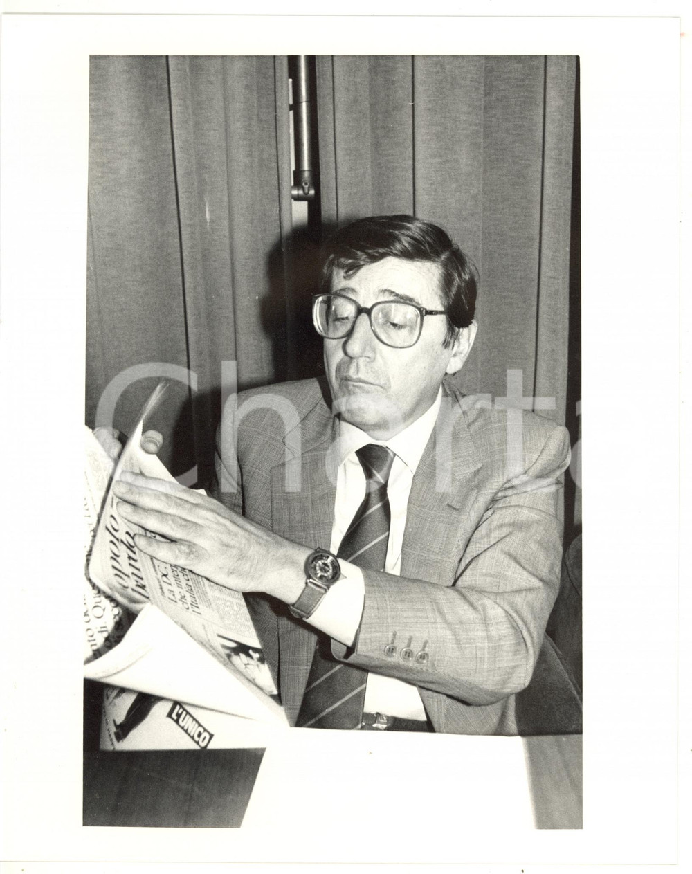 1985 ca POLITICA - DC Ritratto on. Vincenzo SCOTTI (4) *Foto VINTAGE 20x25 cm