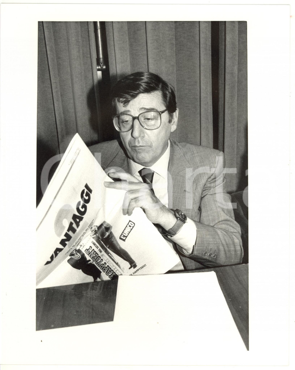 1985 ca POLITICA - DC Ritratto on. Vincenzo SCOTTI (7) *Foto VINTAGE 20x25 cm