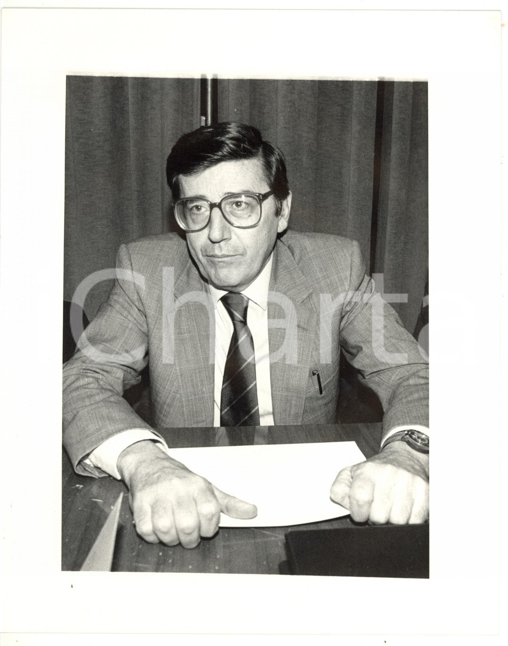 1985 ca POLITICA - DC Ritratto on. Vincenzo SCOTTI (8) *Foto VINTAGE 20x25 cm