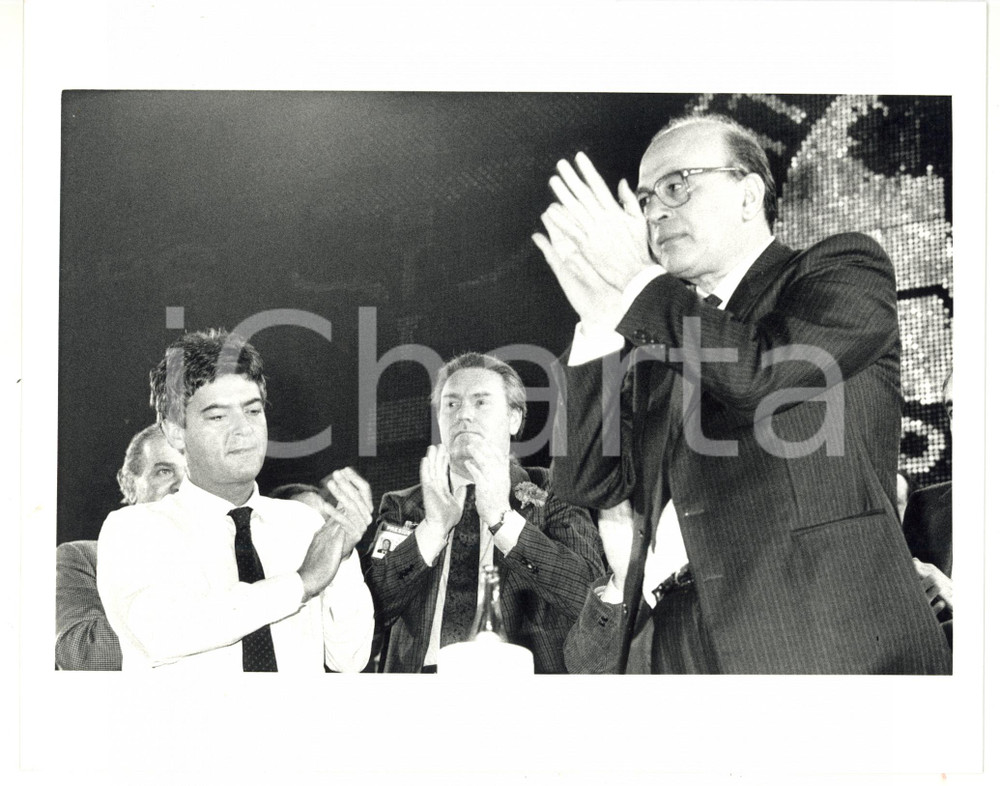 1987 RIMINI 44° Congresso PSI - Bettino CRAXI con Claudio MARTELLI *Foto 25x20