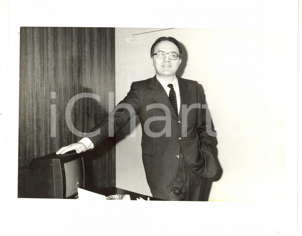 1985 ca POLITICA - PLI Ritratto di Gian Carlo LORASCHI *Foto 25x20 cm