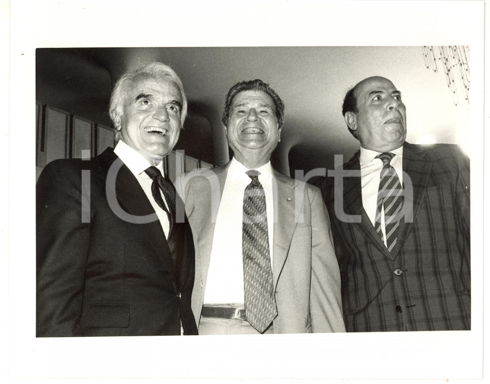1985 ca POLITICA ITALIA Jack VALENTI - Maxwell M. RABB - Carmine CIANFARANI 