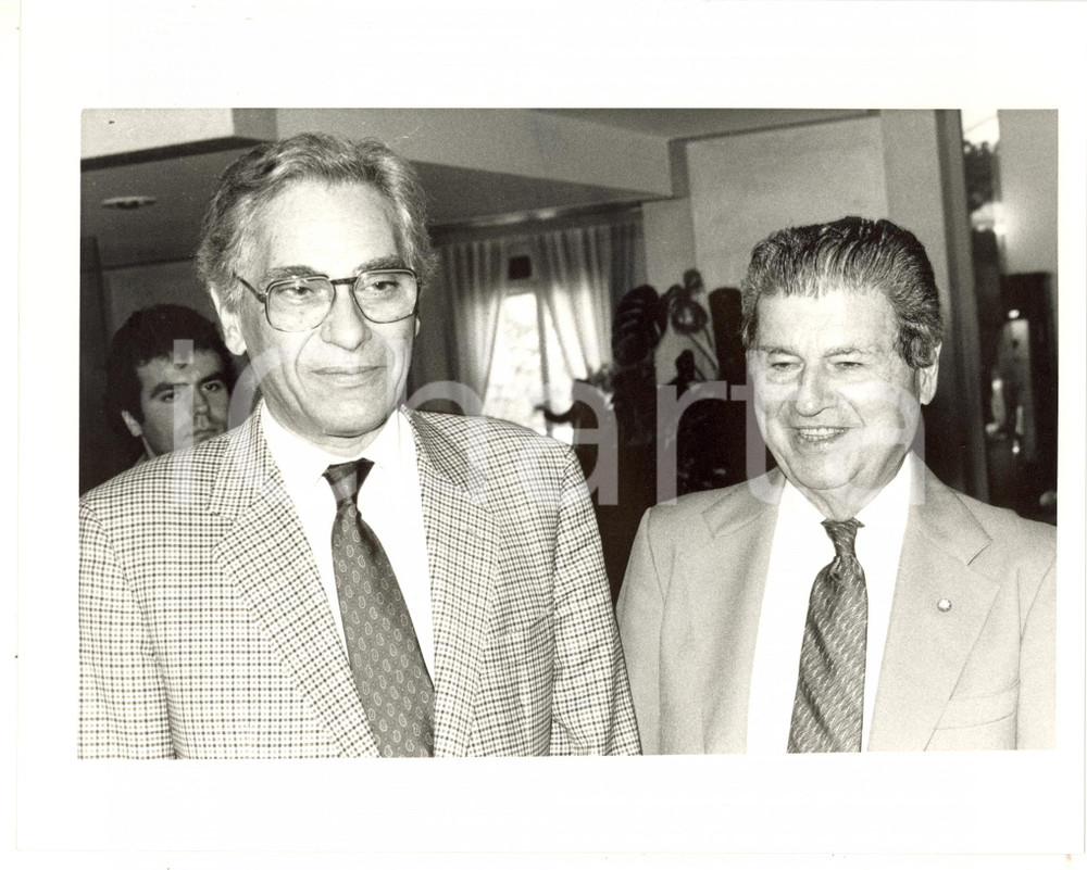 1985 ca POLITICA ITALIA Maxwell M. RABB con Mark SPIEGEL *Foto 25x20 cm