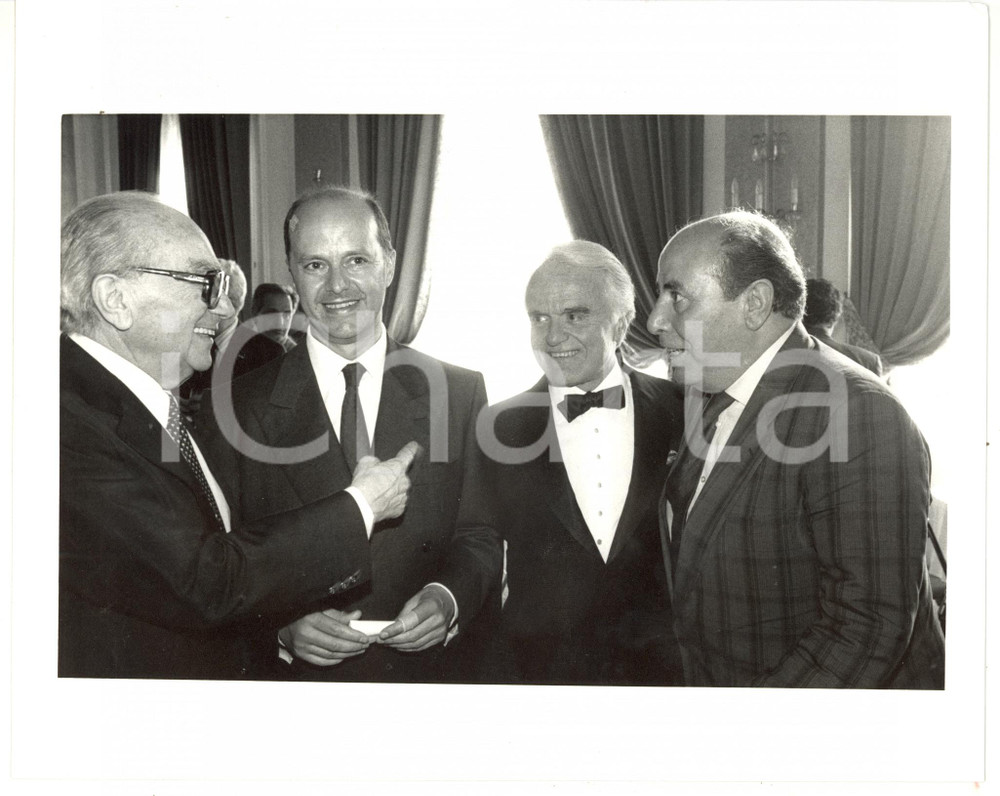1985 ca POLITICA ITALIA Jack VALENTI con Carmine CIANFARANI *Foto 25x20 cm