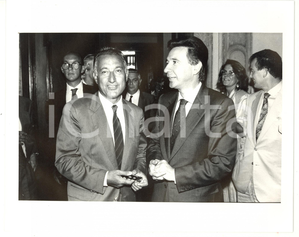 1990 ca POLITICA - DC Carlo FRACANZANI e Giuseppe GARGANI rilasciano intervista