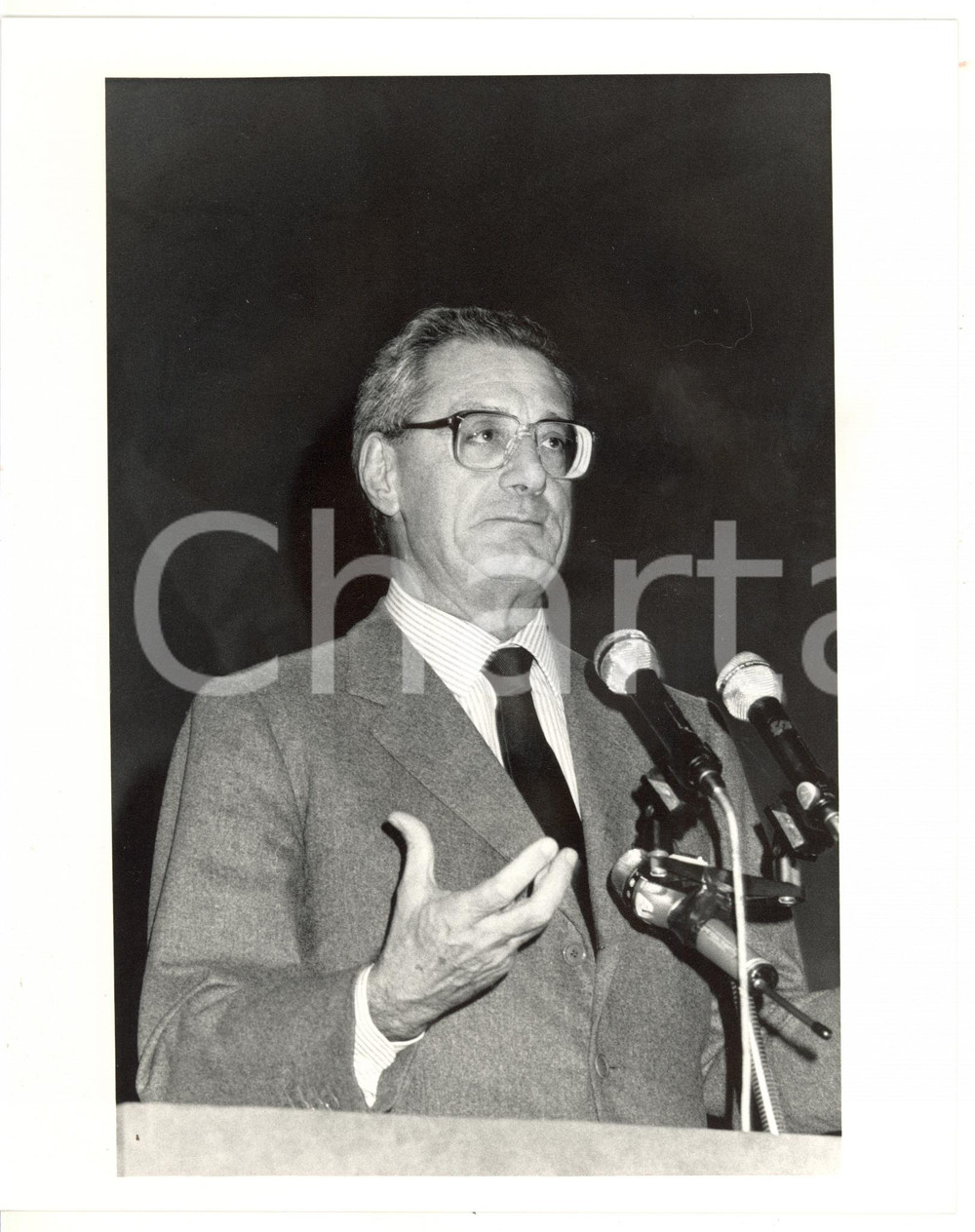 1987 BOLOGNA - CONFINDUSTRIA Discorso di Cesare ROMITI *Fotografia 20x25 cm