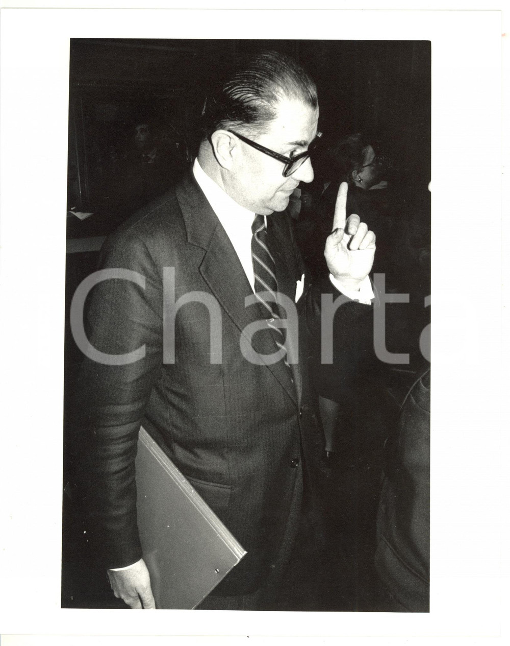 1985 ca MILANO Ritratto di Pietro ARMANI vicepresidente IRI *Foto 20x25 cm