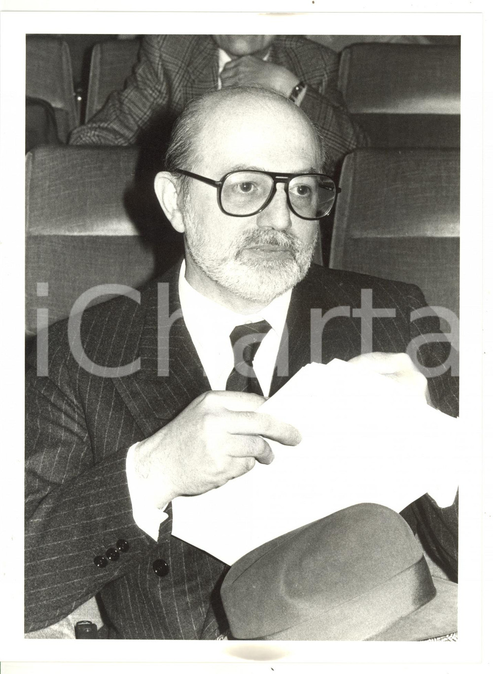 1985 MILANO Ritratto di Adolfo CEFIS presidente ANASIN *Foto 18x24 cm