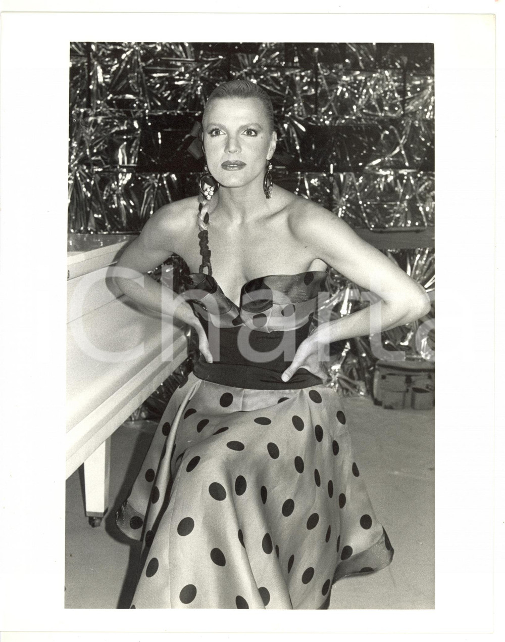 1990 ca COSTUME Ritratto di Patrizia CASELLI in abito da sera *Foto 20x25 cm