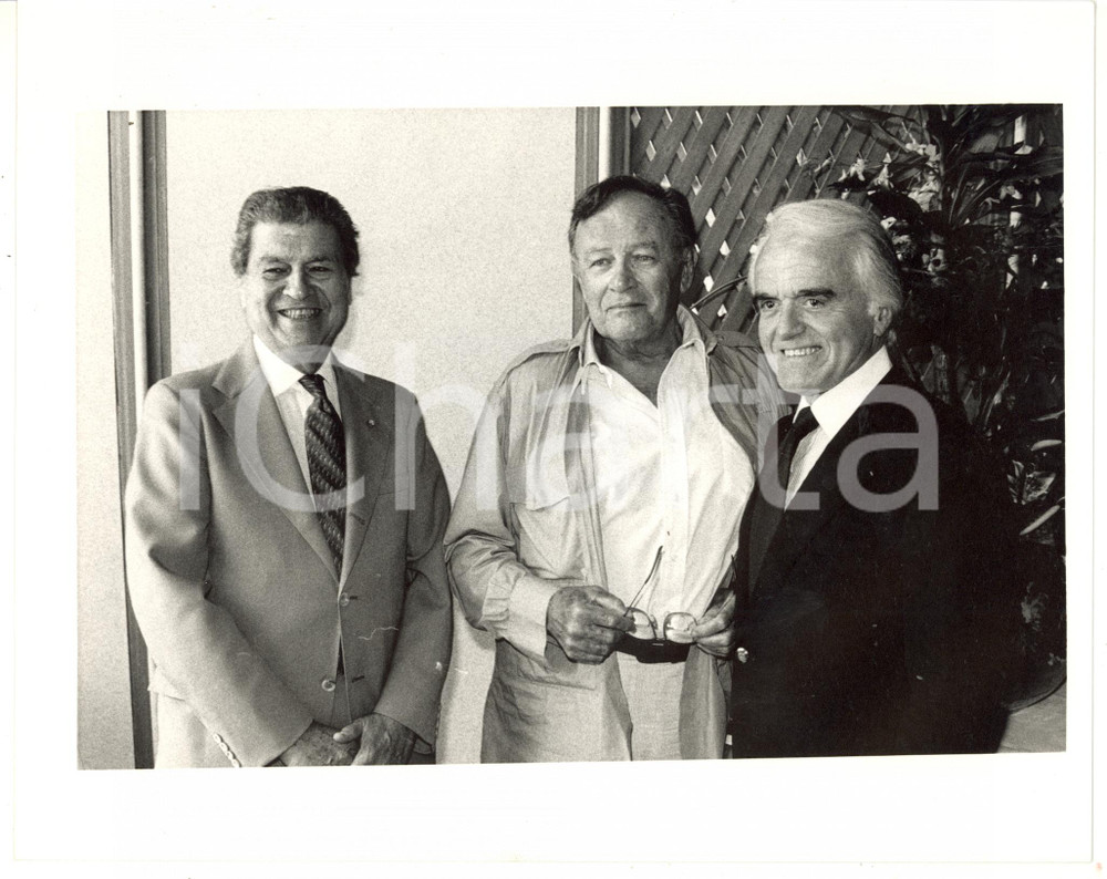 1987 VENEZIA CINEMA Maxwell M. RABB - Joseph L. MANKIEWICZ - Jack VALENTI *Foto