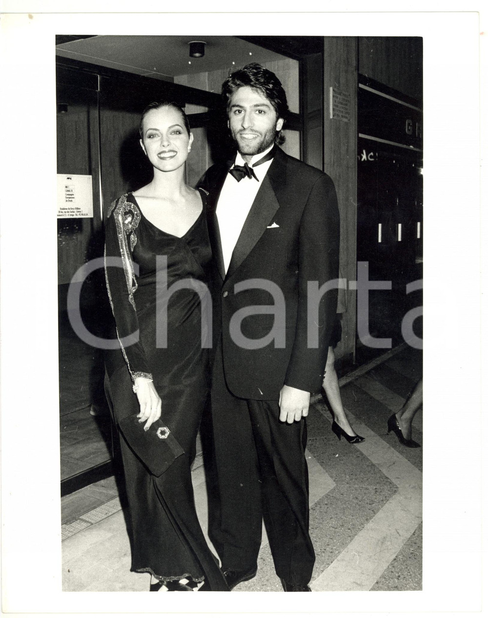 1987 FESTIVAL DI CANNES Greta SCACCHI e Vincent SPANO in abito da sera *Foto 