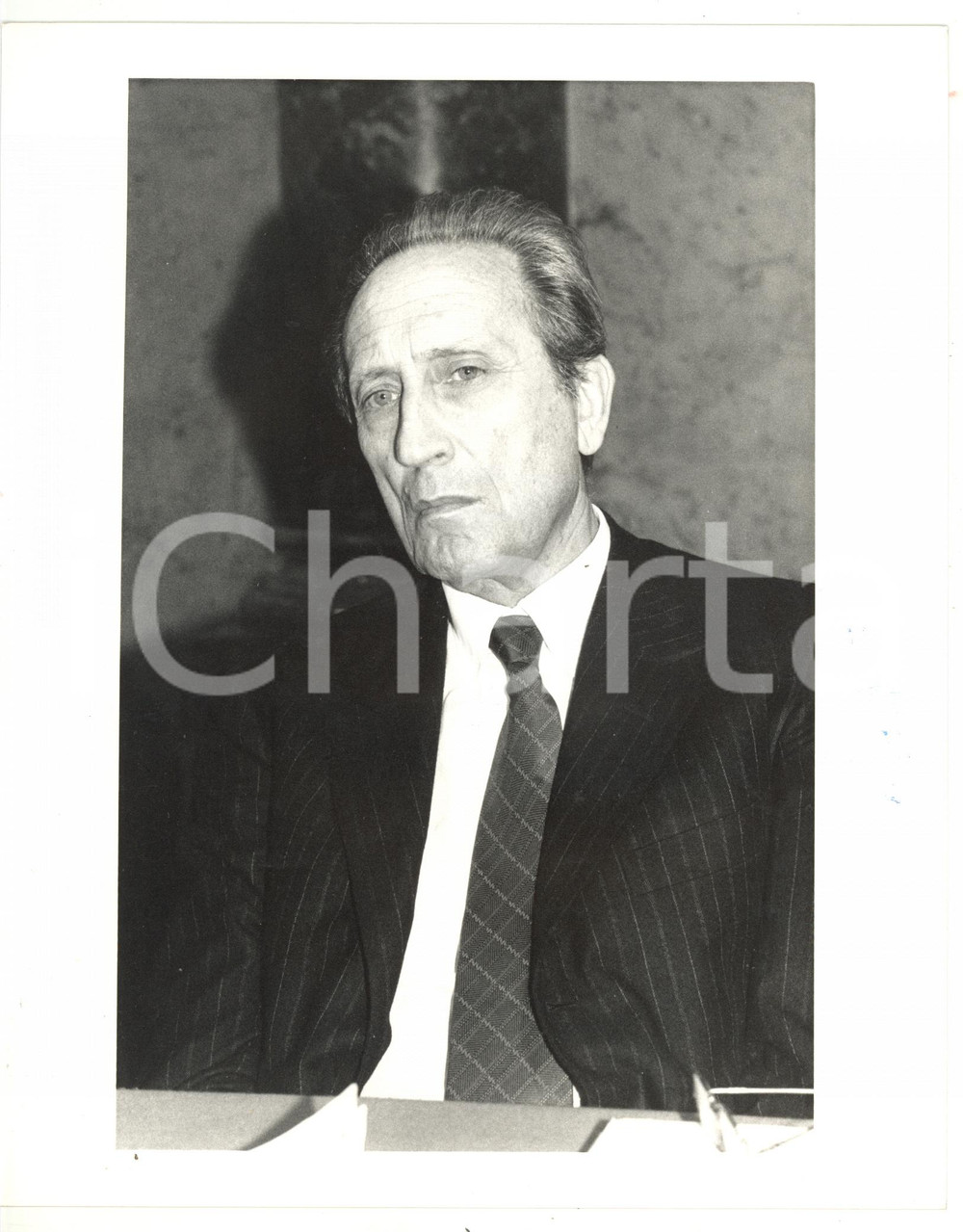 1985 ca ROMA Ritratto di Antonio LONGO presidente INA *Foto 20x25 cm