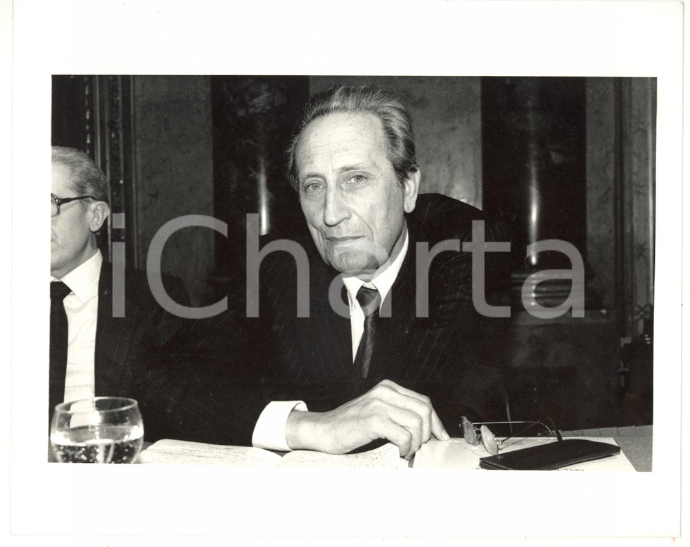 1985 ca ROMA Ritratto di Antonio LONGO presidente INA *Foto 25x20 cm