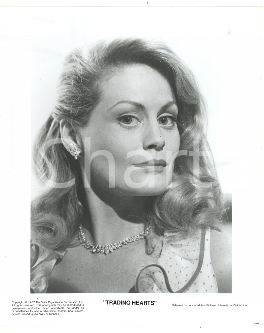 1987 CINEMA - TRADING HEARTS Ritratto dell'attrice Beverly D'ANGELO *Foto 20x25