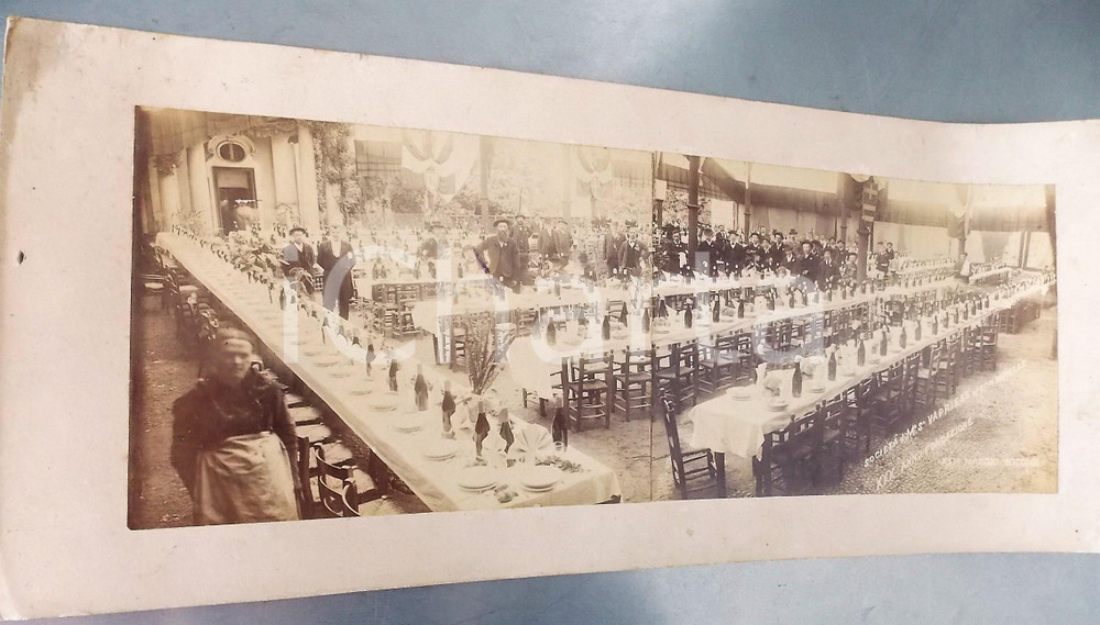 1901 VAPRIO D'ADDA Società Mutuo Soccorso - Pranzo 30° fondazione *Foto 52x23