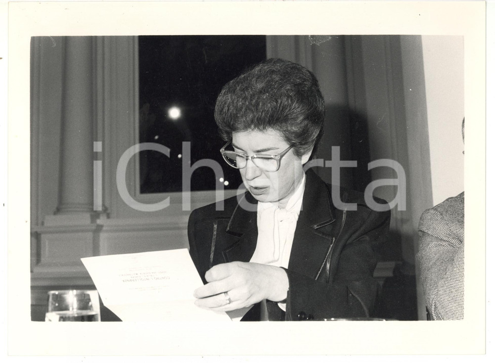 1990 ca POLITICA - DC Rosa Russo IERVOLINO durante una conferenza *Foto 24x18 cm