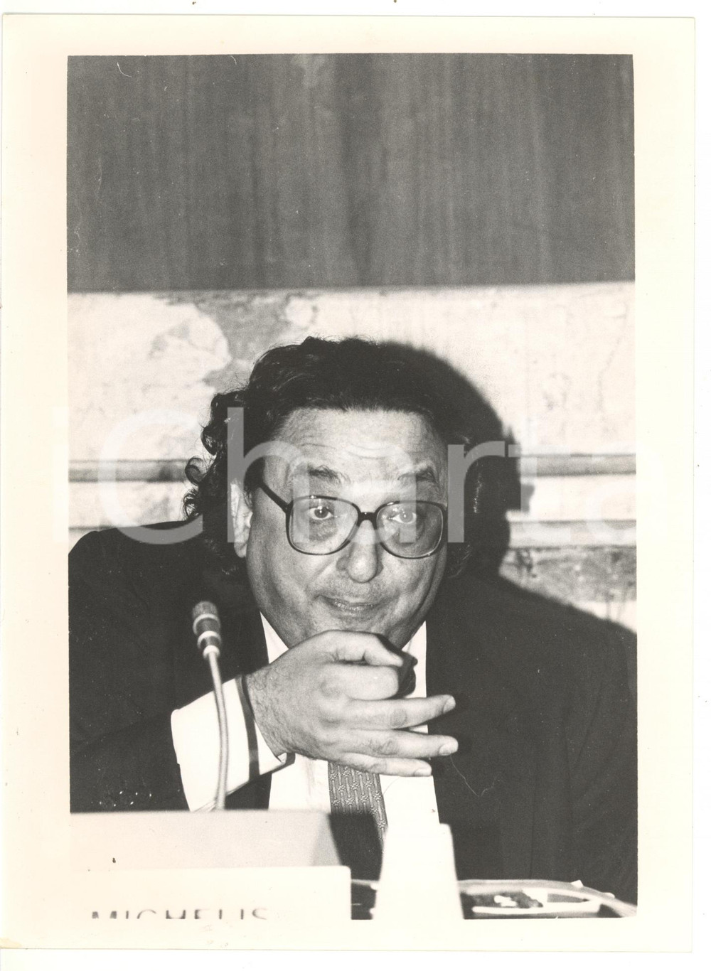 1990 ca POLITICA - PSI Conferenza con Gianni DE MICHELIS *Foto 18x24 cm