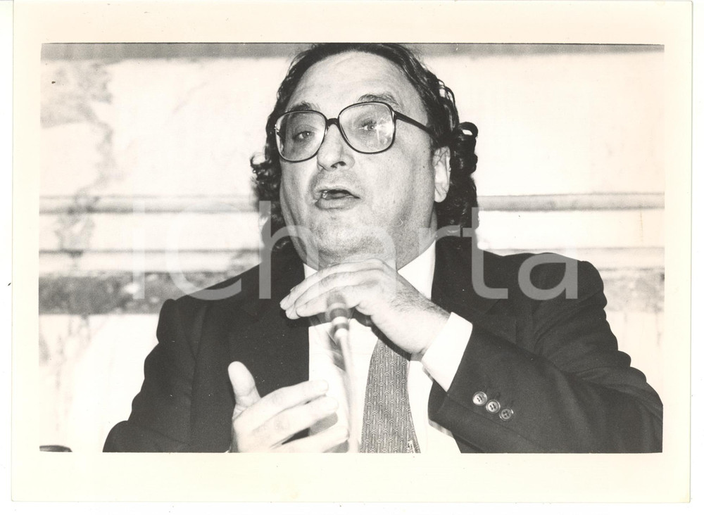 1990 ca POLITICA - PSI Conferenza con Gianni DE MICHELIS *Foto 24x18 cm