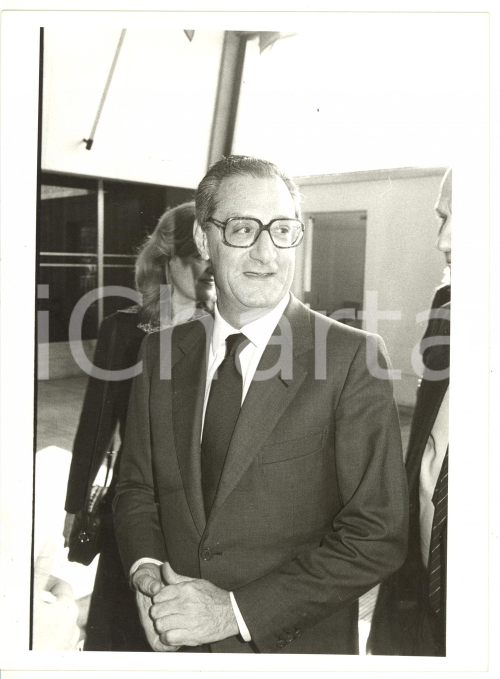 1990 ca ASSOLOMBARDA Ritratto di Cesare ROMITI - Fotografia 18x24 cm