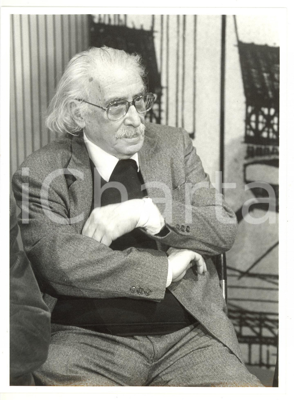 1985 ca ROMA Ritratto del pittore Enzo BENEDETTO *Foto VINTAGE 18x24 cm
