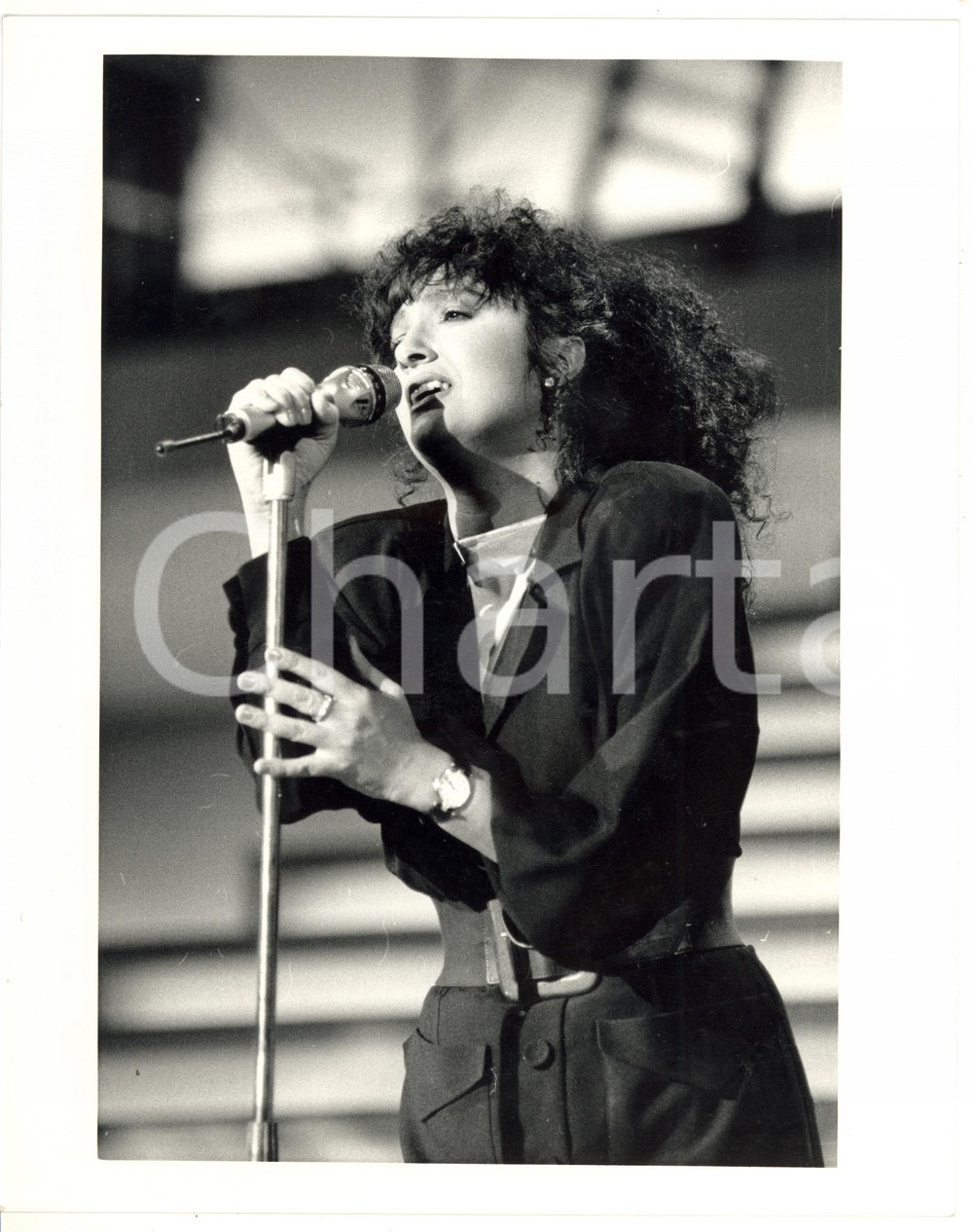 1985 ca FESTIVAL DI SANREMO Marcella BELLA sul palco - Foto 20x25 cm