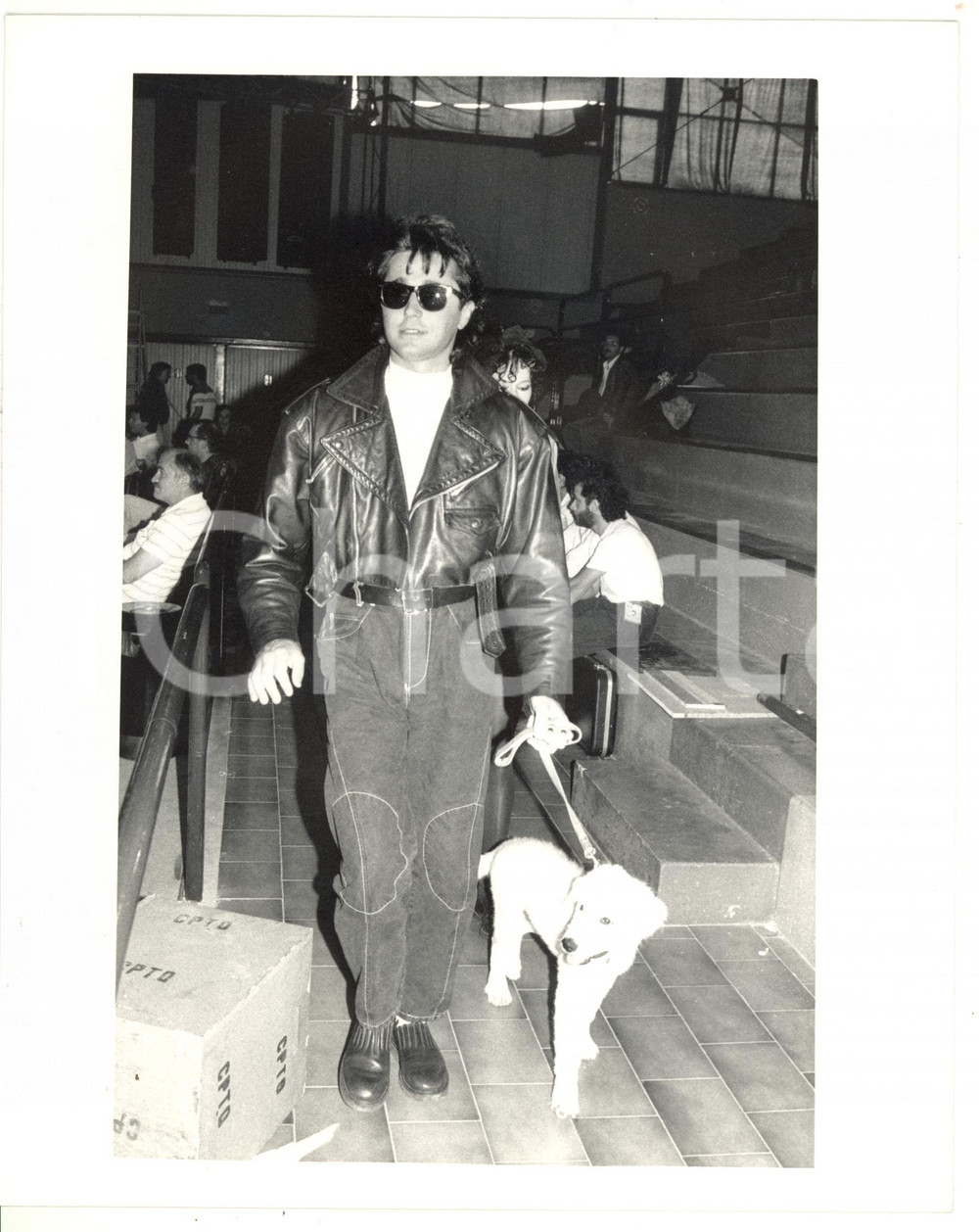 1985 ca MUSICA - SHALPY con il suo cagnolino *Fotografia VINTAGE 20x25 cm