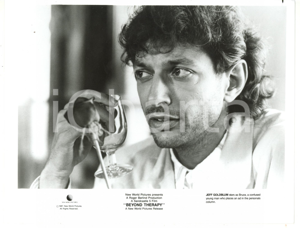 1987 BEYOND THERAPY Jeff GOLDBLUM sul set - Regia di Robert ALTMAN *Foto 26x20