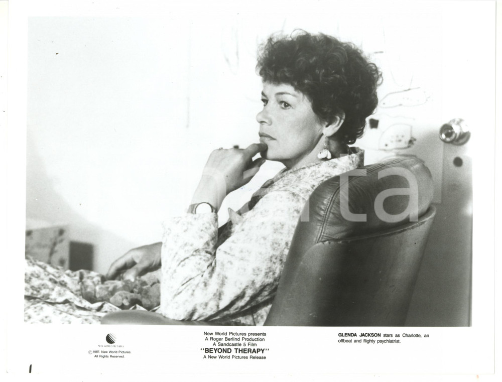1987 BEYOND THERAPY Glenda JACKSON sul set - Regia di Robert ALTMAN *Foto 26x20
