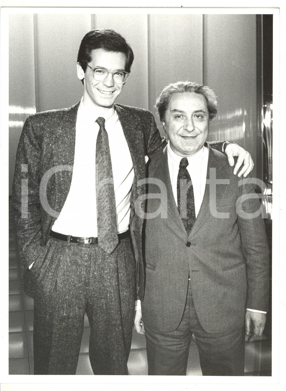 1986 IL BELLO DELLA DIRETTA Alessandro CECCHI PAONE con Enzo SPALTRO *Foto