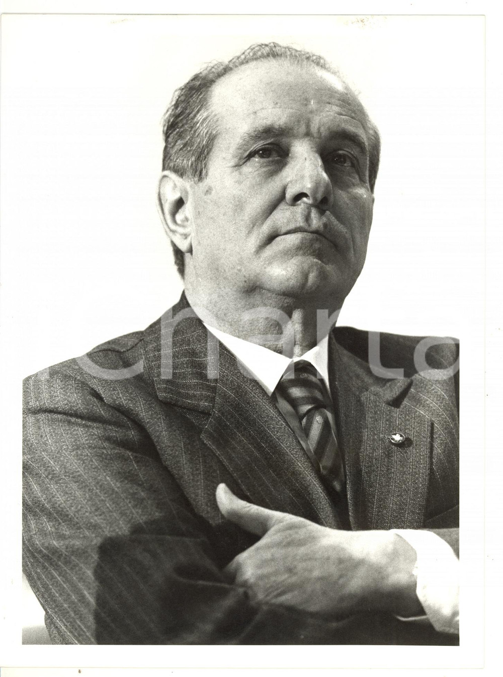 1985 ca CONFINDUSTRIA Ritratto del presidente Luigi LUCCHINI *Foto 18x24 cm