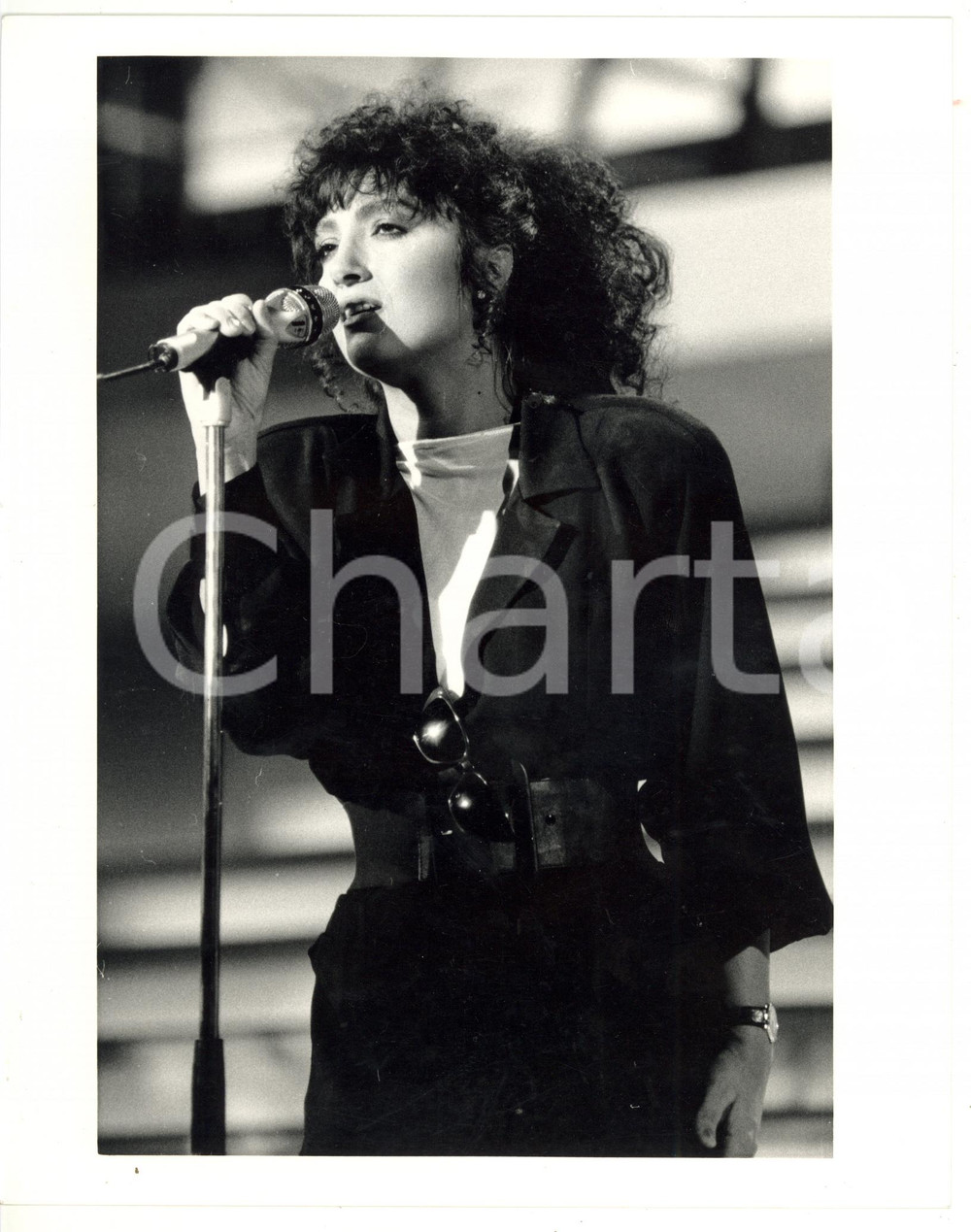 1985 ca FESTIVAL DI SANREMO Marcella BELLA sul palco - Fotografia VINTAGE 20x25