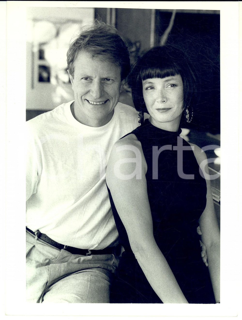1985 ca CINEMA FRANCE Ritratto di André DUSSOLLIER e Sabine AZEMA - Foto 18x24