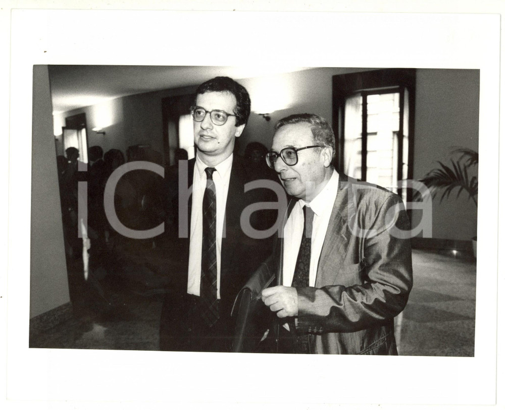 1985 ca POLITICA PCI Ritratto Walter VELTRONI Elio QUERCIOLI - FOTO 24x18 cm 