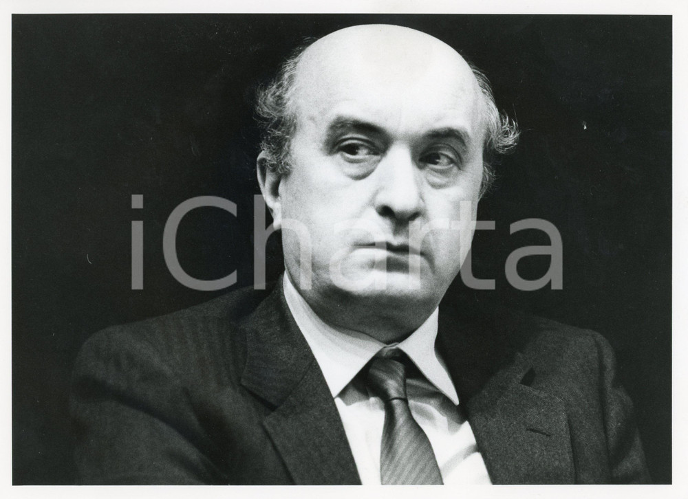 1985 MILANO Congresso DC - Ritratto on. Ciriaco DE MITA - Fotografia 24x18 cm