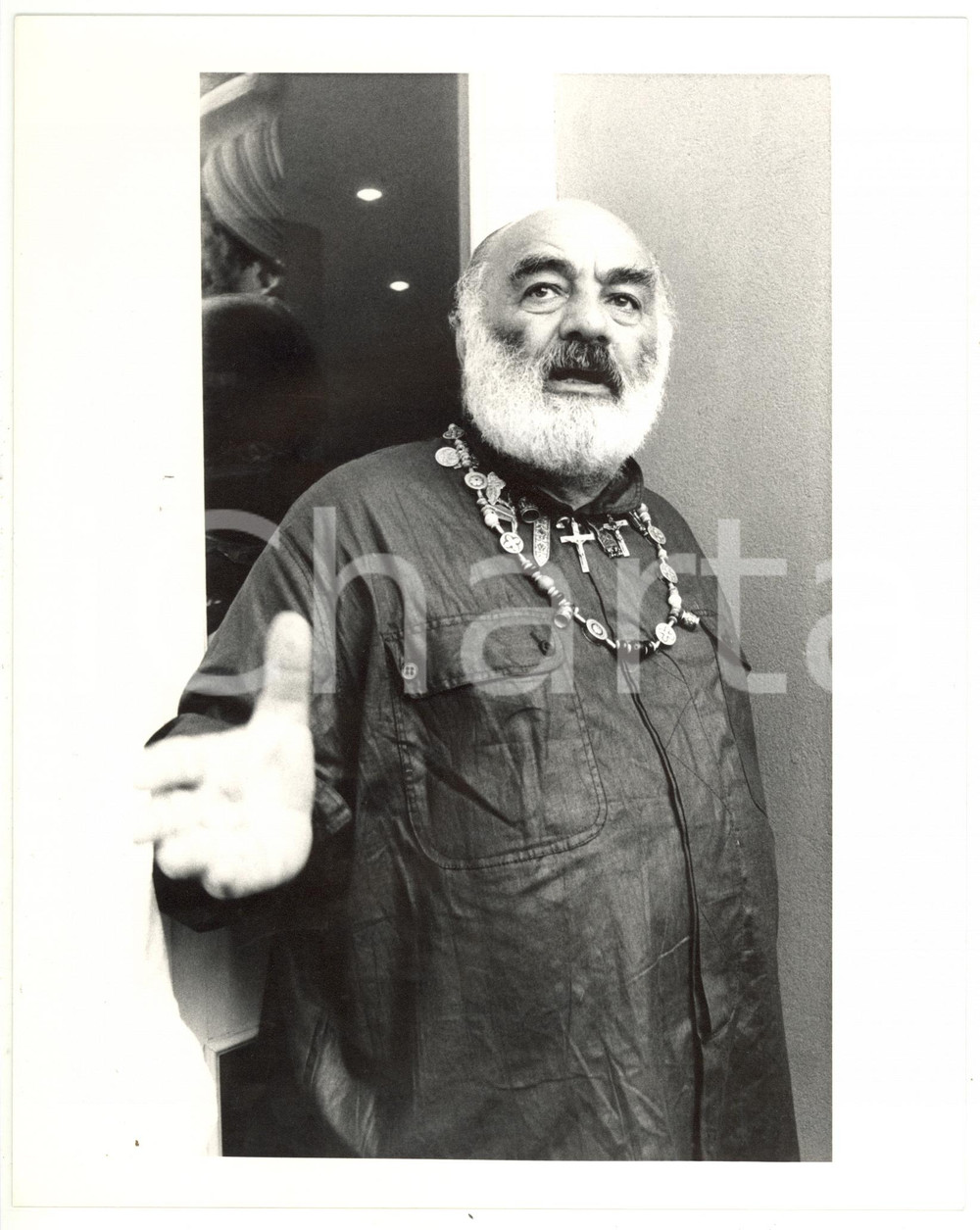 1985 ca ITALIA Regista Sergej PARADZANOV in visita - Foto 18x24 cm 