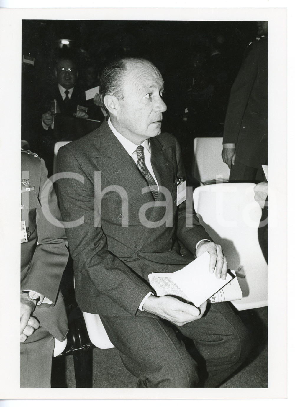 1984 CONFINDUSTRIA Incontro sul futuro - Ritratto di Walter MANDELLI *Foto 18x24