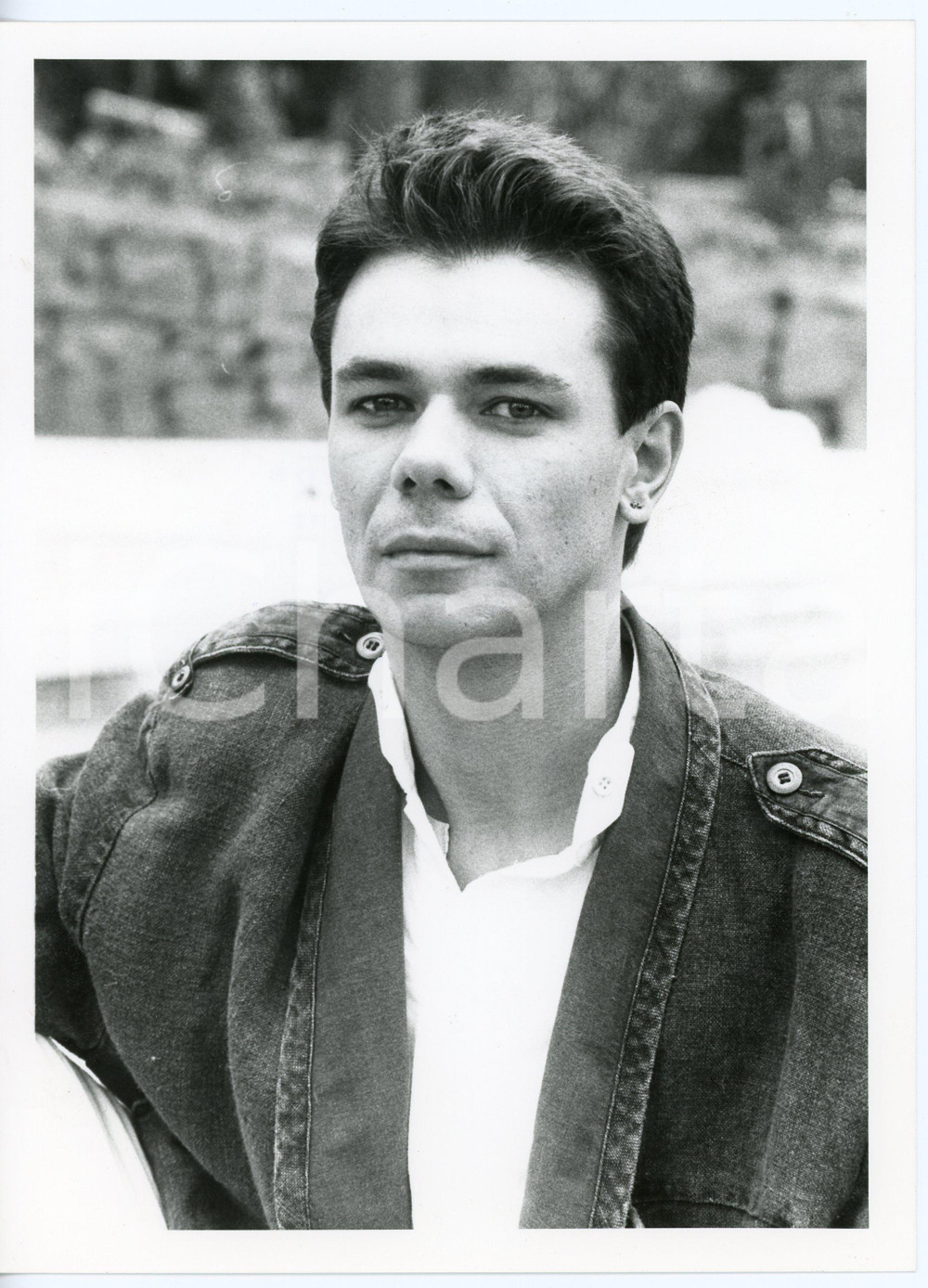 1985 FESTIVAL DI SANREMO Ritratto di Marco RANCATI - Fotografia 18x24 cm