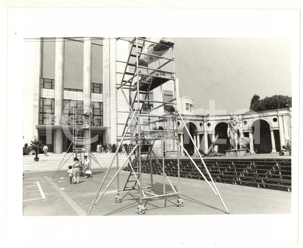 1980 ca VENEZIA - Mostra del Cinema - Allestimento palco al Casinò *Foto 24x18