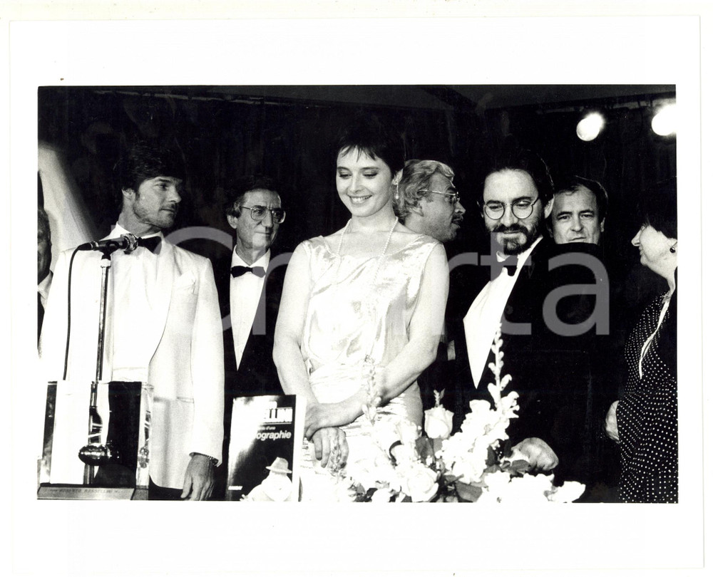 1987 FRANCIA Isabella, Renato e Renzo ROSSELLINI presentano libro del padre (4)