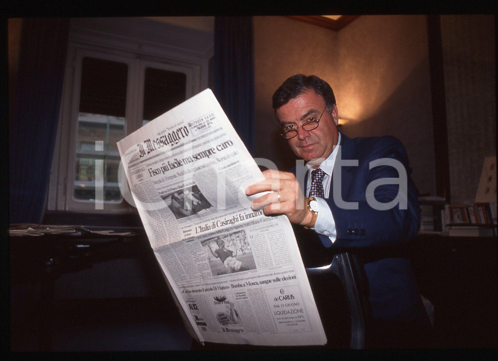 35mm vintage slide* 1996ca Ritratto Pietro Calabrese direttore Messaggero (4)