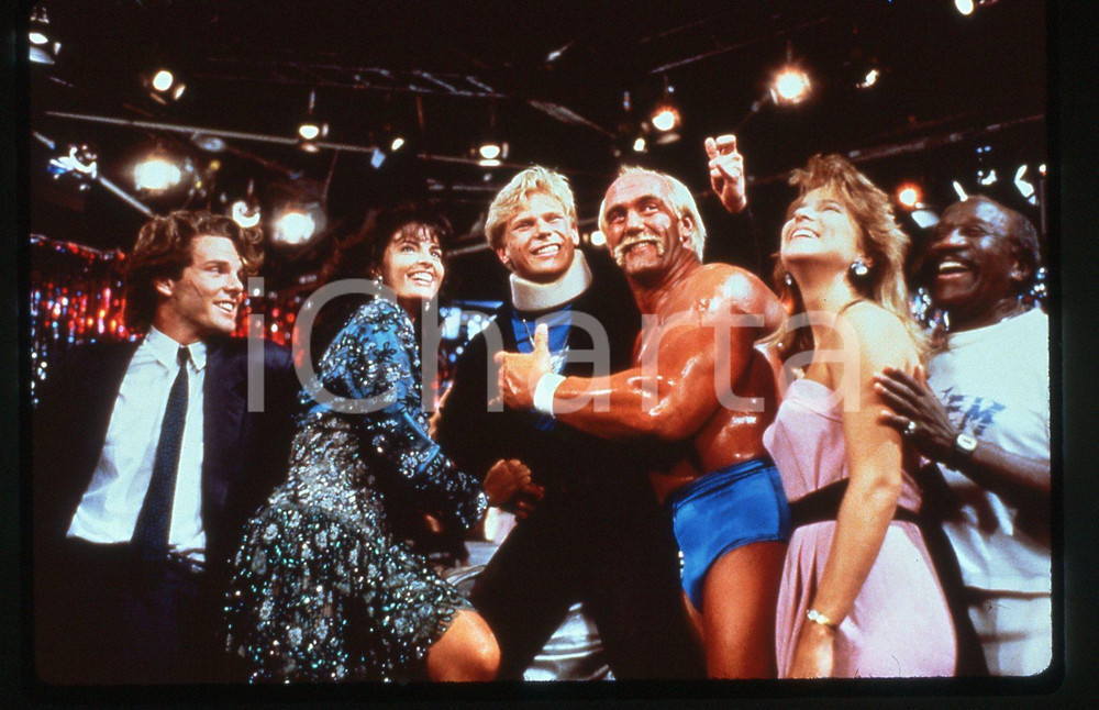 35mm vintage slide* 1989 Wresting HULK HOGAN scena del film No Hold Barred