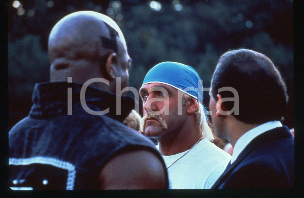 35mm vintage slide* 1989 Wresting HULK HOGAN e ZEUS nel film No Hold Barred (3)