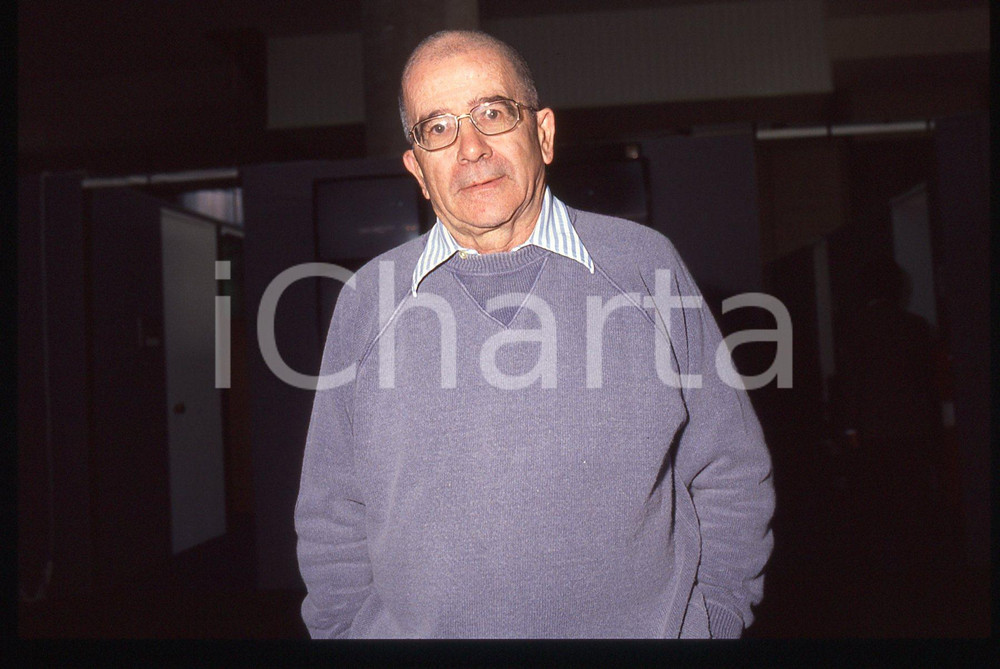 Fotografia d epoca originale 35mm vintage slide 1990ca Giornalista GIANFRANCO PIAZZESI ritratto 3 1