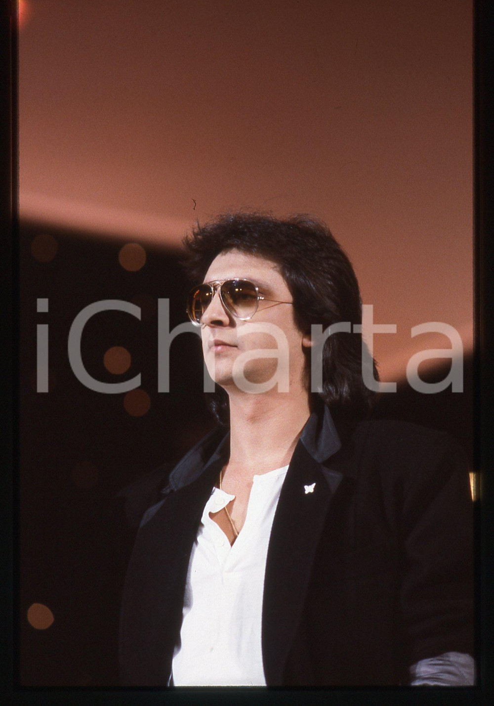 Fotografia d epoca originale 35mm vintage slide 1984 Festival di Sanremo ARTEGIANI GIAMPIERO cantante 3 1