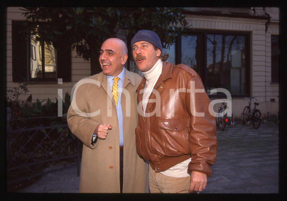 35mm vintage slide* 1995ca ALBERTO CASTAGNA ritratto con ADRIANO GALLIANI
