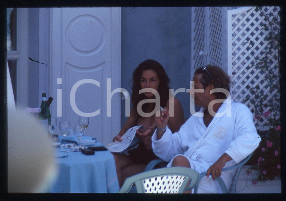 35mm vintage slide*1995ca ALBERTO CASTAGNA con FRANCESCA RETTONDINI gossip (2)