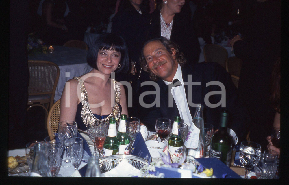 35mm vintage slide* 1993 Notte Telegatti ALBERTO CASTAGNA con Maria PUCCI ROMANO