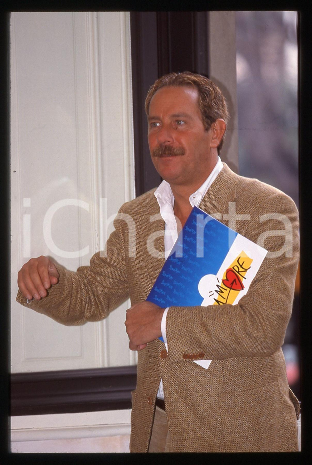 35mm vintage slide*1995ca Presentatore ALBERTO CASTAGNA ritratto (16)